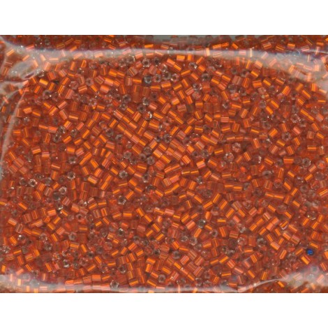 Rokail (rokajl) Bugles (čípky) oranžový-stříbrný průtah 367S, (2-2,5 mm)