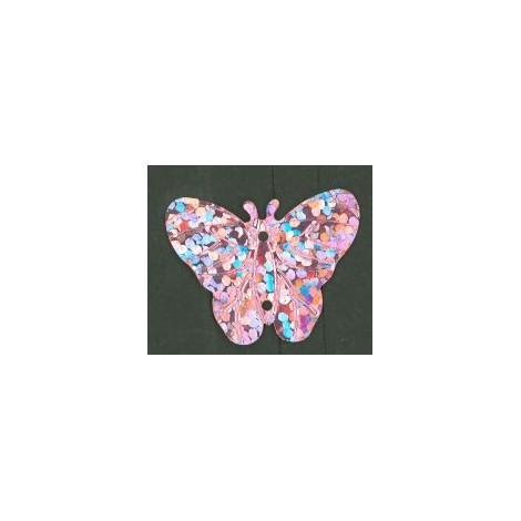 Flitry - růžový laser motýlek 10387-192  motýlek 5 g