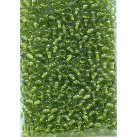 Korálky mačkané 70ks 111-19-001 4mm zelené