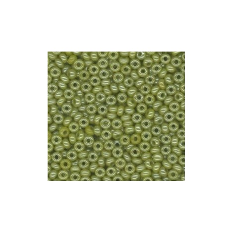 Rokail (rokajl) zelená s listrem ,  vel. 9/0 (2,7 mm) č. 205S balení 50g 50 g