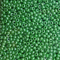 Rokail (rokajl)zelená/bílý listr, vel. 10/0 (2,3 mm)  balení 50g