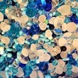 Mix skleněných korálků, modrý L1111