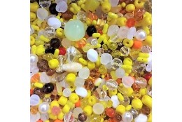 Mix skleněných korálků, žlutooranžový L1111