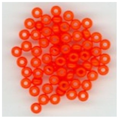 Rokail (rokajl) sytá  oranžová, vel. 9/0 (2,7 mm) č. 208S balení 50g 50 g