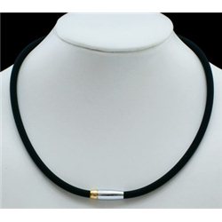Kaučukový náhrdelník-magnetické zapínání  L3240  bílý