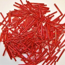 Rokail (rokajl) Bugles (čípky) červená (6-7 mm) 165S balení 50g 50 g