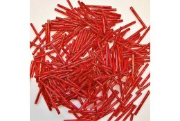 Rokajl - kroucené tyčinky 25mm červená-stříbrný průtah 418S