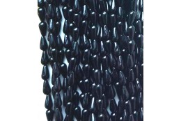 Plastové voskové perle 10x6mm, černé slzy 1šň 150ks