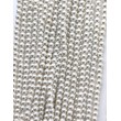 Korálky, plastové voskové perle, velikost 6 mm, bílé, navlečené na niti , 1 šňůra - 270 ks 