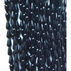 Plastové perle 10x6mm černé slzy 12šň (1800ks)