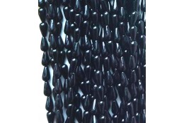 Plastové perle 10x6mm černé slzy 12šň (1800ks)