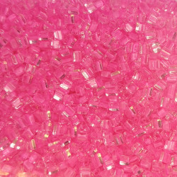 Rokajl - 2mm krystal s růžovým průtahem 504S