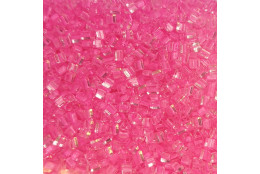 Rokajl - 2mm krystal s růžovým průtahem 504S