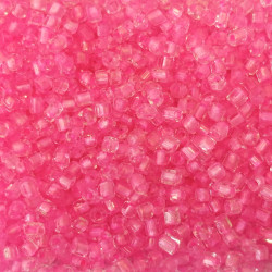 Rokajl - 2krátky 2mm krystal s růžovým průtahem 518S