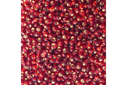 Rokajl 2,6mm červený se stříbrným průtahem 491S