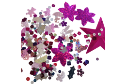 MIX flitrů 130g RŮŽOVO-FIALOVÝ W0262