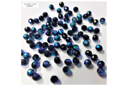 VÝHODNĚ Korálky broušené 10mm černé AB ohňovky 1kg