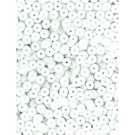 bílé flitry 5mm(0,5cm) rovné 6679-019 bal. 1.000 ks (5g)