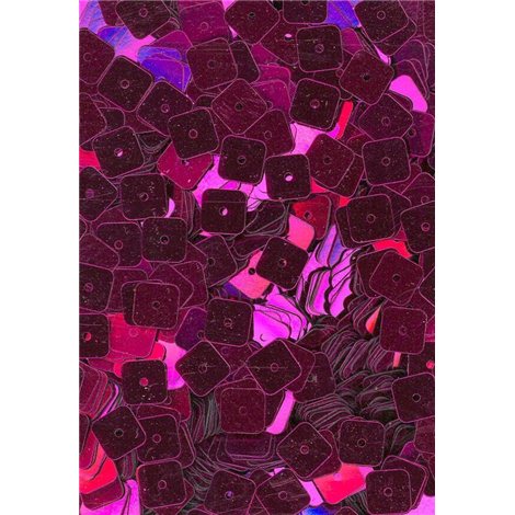 Flitry čtverec - fialové fuchsie, rovné 6 mm 20900-144