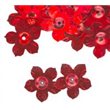 Flitry - květina s dírkou červená 6778-020