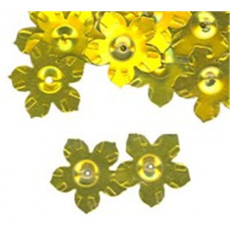 Flitry - květina s dírkou žlutá 6778-029