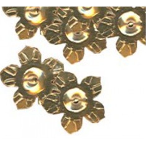 Flitry - květina s dírkou zlatá 6778-196