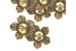 SLEVA 20% Flitry - květina s dírkou 13mm zlatá 6778-196