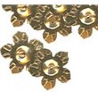 Flitry - květina s dírkou zlatá 6778-196
