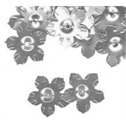 SLEVA 20% Flitry - květina s dírkou 13mm stříbrná 6778-124