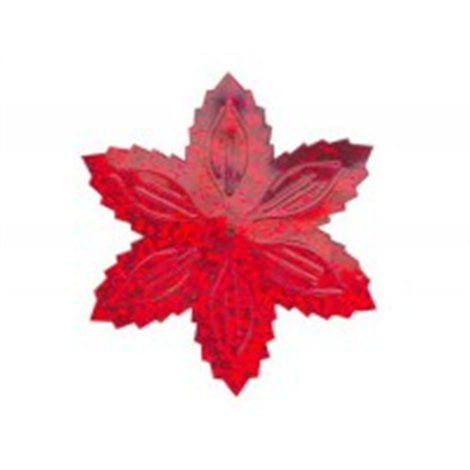 Flitry - červená hvězda s dírkou 1433-163  vánoční hvězda 5 g