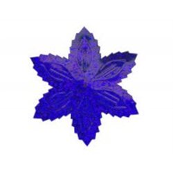 SLEVA 20% Flitry - vánoční hvězda s dírkou, 45mm modrá laser 1433-184
