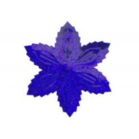 Flitry - vánoční hvězda s dírkou, modrá laser 1433-184