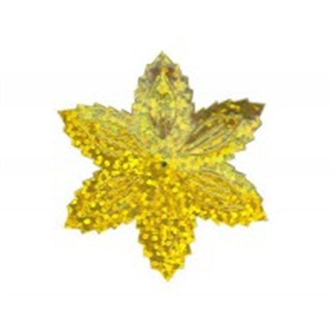 Flitry - vánoční hvězda s dírkou, zlatá laser 1433-183