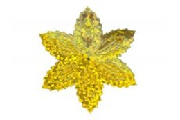 SLEVA 20% Flitry - vánoční hvězda s dírkou, 45mm zlatá laser 1433-183