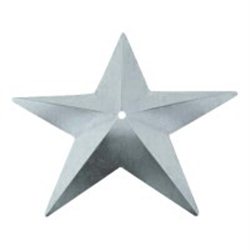 Flitry - stříbrná hvězda s dírkou 14mm 329-124