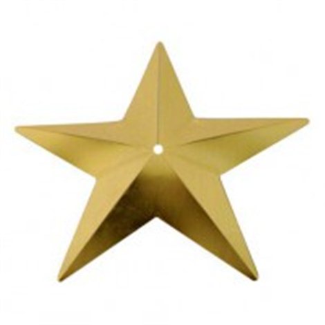 Flitry - zlatá hvězda s dírkou 329-196  hvězda 5 g