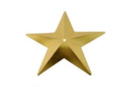 Flitry - zlatá hvězda s dírkou 14mm 329-196