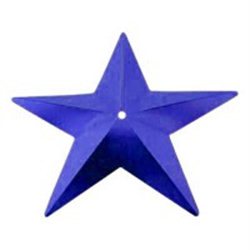 Flitry - modrá hvězda s dírkou 14mm 329-312