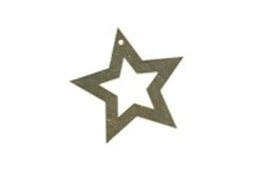SLEVA 10% Flitry -  zlatá hvězda s dírkou 28mm 5719-196
