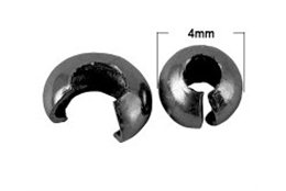 Korálek kovový ohýbací, černostříbrný 30ks L2340A