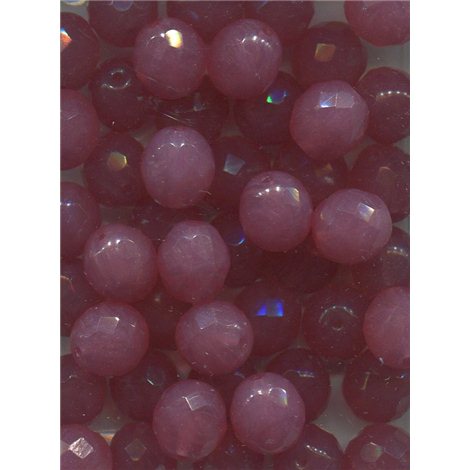 Broušené korálky 12 mm 71010 růžový opál bal. 10 ks