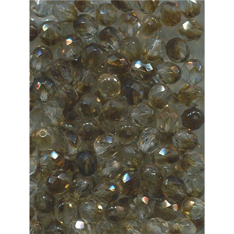 Broušené korálky 8 mm 17008 topaz/krystal bal. 50 ks
