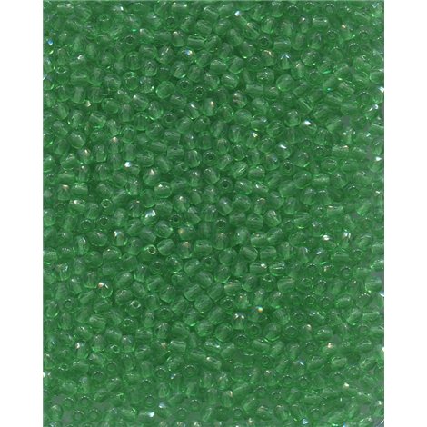Broušené korálky 3 mm 50140 zelená bal. 100 ks