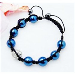 Náramek Shamballa L3065 modrá