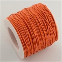 Provázek voskovaný bavlněný 1mm, 91,4m oranžová v L3338F