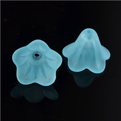Korálek plastový, květina L3453 modrá B